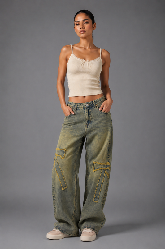 Vintage fade baggy fit denim’s