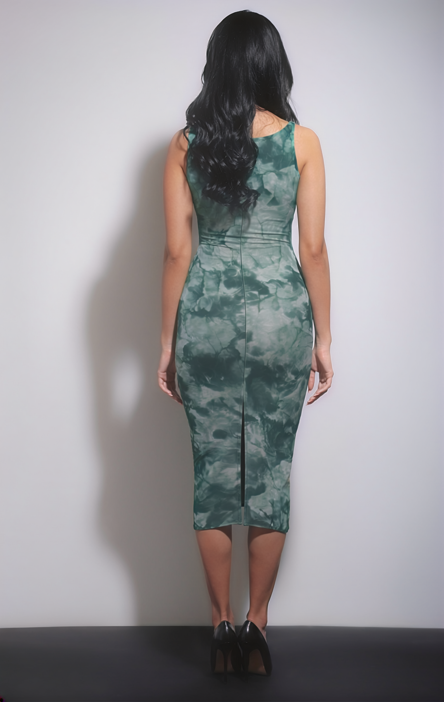 SOFT CHAOS GREEN DRESS