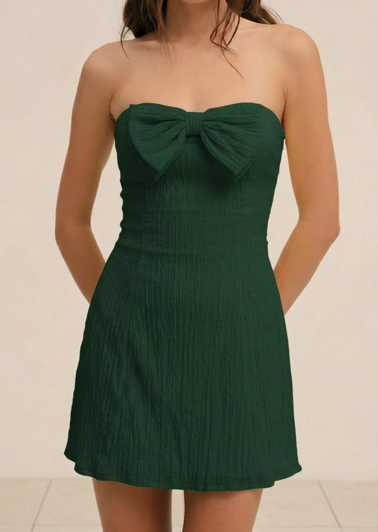 blossom bow A- line dress