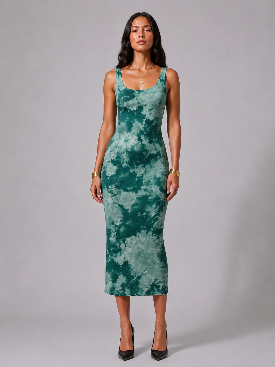 SOFT CHAOS GREEN DRESS