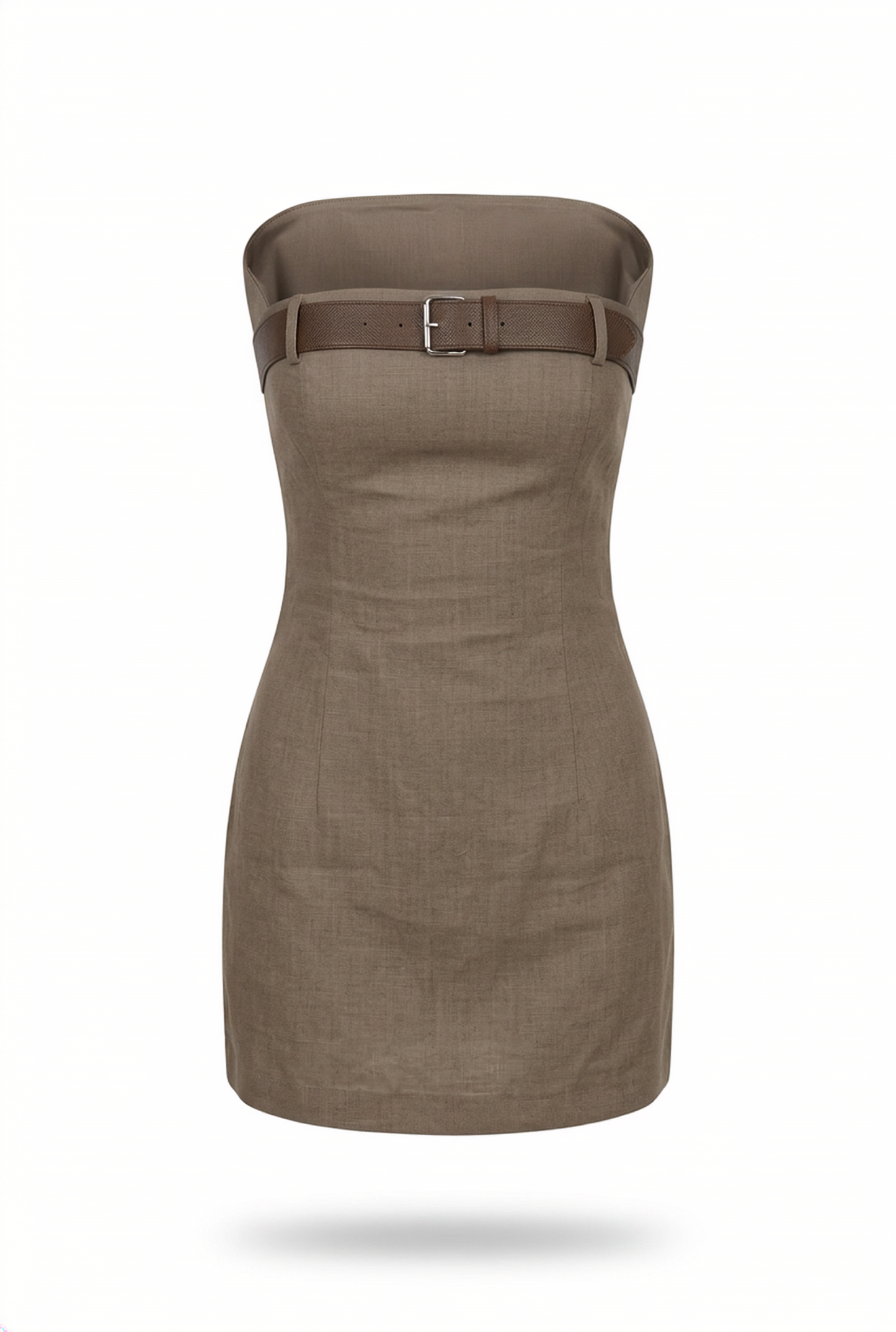 Mocha muse linen dress